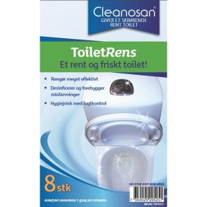 Toiletrens, Cleanosan, med farve og parfume, 8stk - 10x8 pr. kolli