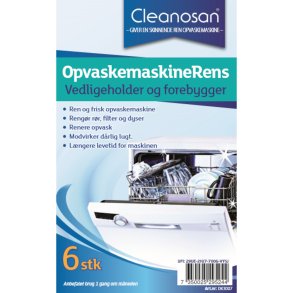 Maskinafkalker, Cleanosan, til opvaskemaskine, 10x6stk