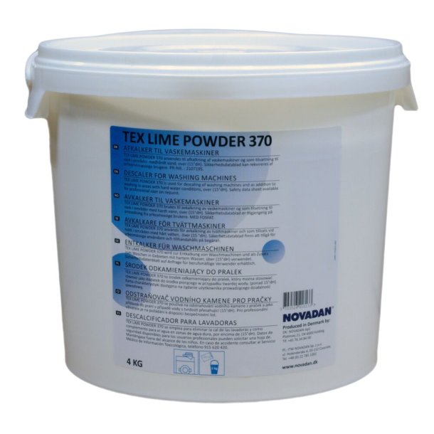 Afkalkning pulver Tex Lime Powder 370, til vaskemaskine, uden farve og parfume, 3,5 kg