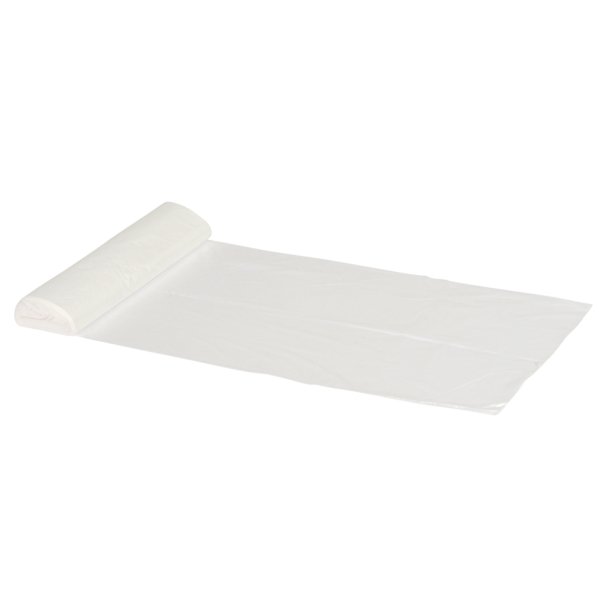 Pose, Poly-Line, HDPE, hvid, foldet til 18,5 cm, uden tryk, 7 my, 37x50 cm, 15L, 30stk/rl.