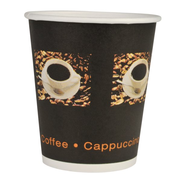 Kaffebger, 1-sidet PE-coated, pap med PE-belgning, 24 cl, 1 x 1000 stk.