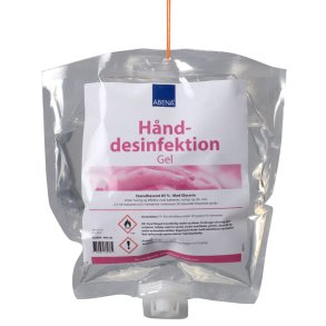 H�nddesinfektion gel, 800 ml, 85% ethanol, pose refill, til dispenser 1x6 stk.