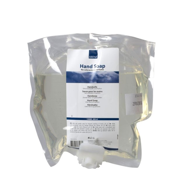 H�nds�be, 800 ml, uden farve og parfume, refiller 1x6 stk.