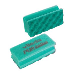 Skuresvamp, Vileda PurActive High, 15x7x6,5cm, gr�n, PU, fin skureeffekt, ridsefri