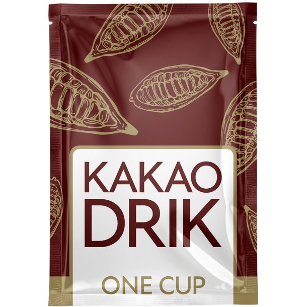 Chokoladedrik, BKI, 14% kakao, i portionsbrev, 2x50x22 g