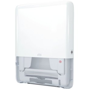 Dispenser, Tork H5, 10,1x36,7x49,1cm, hvid, plast, til h�ndkl�deark med maks dybde 8 cm og maks bredde 20,5 cm