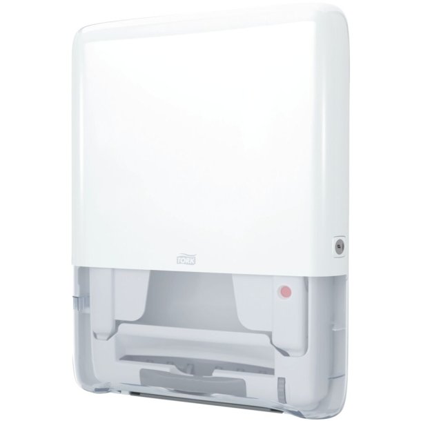 Dispenser, Tork H5, 10,1x36,7x49,1cm, hvid, plast, til h�ndkl�deark med maks dybde 8 cm og maks bredde 20,5 cm