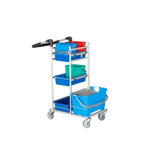 Reng�ringsvogn, Ergo Kompakt, Indeholder: micro bund lille, gavl til styr, gavl kort, h�ndtag lille