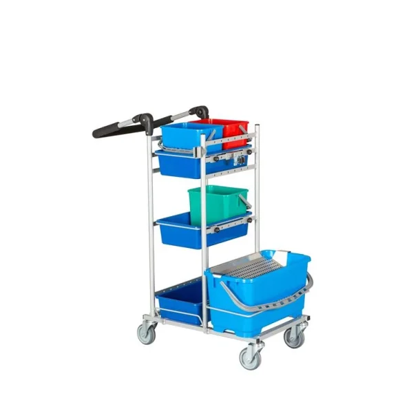 Reng�ringsvogn, Ergo Kompakt, Indeholder: micro bund lille, gavl til styr, gavl kort, h�ndtag lille