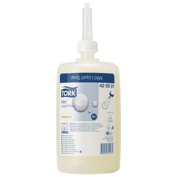 H�nds�be, Tork S1 Premium, med farve og parfume, 1000 ml