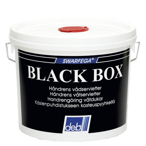 Renseserviet, Swarfega Black box, 4 x dispenser box, 150 stk.