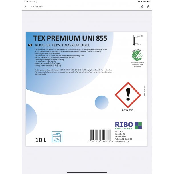 Tex premium uni 855 10L