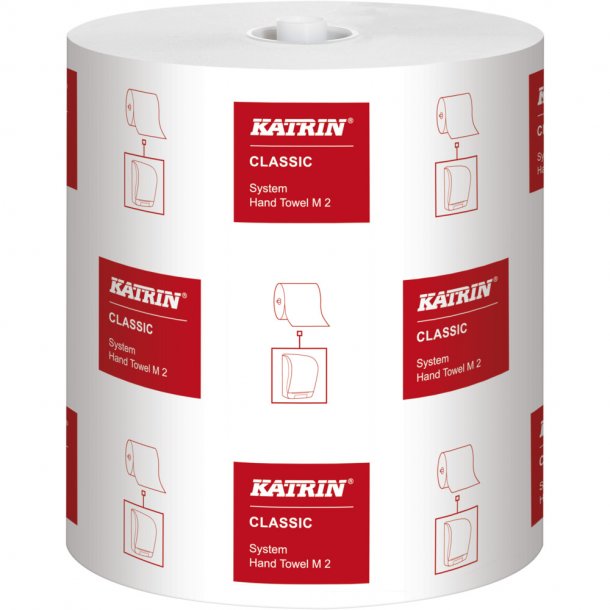 Hndklderulle, Katrin Classic, 2-lags, 160m x 21cm, 19cm, hvid, blandingsfibre