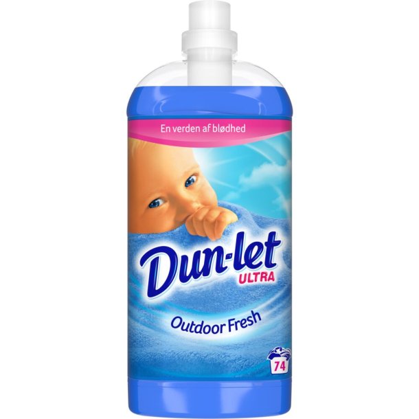 Skyllemiddel, Dun-let Outdoor Fresh, 2 l, med farve og parfume 1 x 4