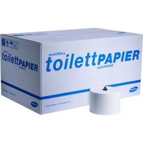 Toiletpapir, Hagleitner, 3-lags, 67,2m x 9,8cm, 13,9cm, hvid, blandingsfibre, system 1x32 rl