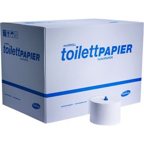 Toiletpapir, Hagleitner, 2-lags, 114m x 9,8cm, 13,9cm, hvid, nyfiber, system 1x42 rl.