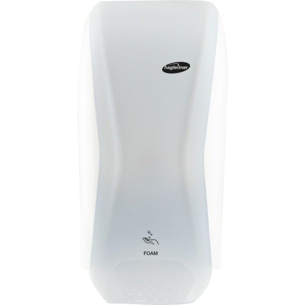Dispenser, Hagleitner, 600 ml hvid, plast, til pose refiller til skumsbe/desinfek Analog Lneaftale