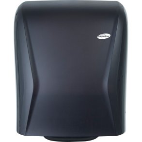 Dispenser, Hagleitner, 22,9x33,3x42,1cm, sort, plast, til hndklderuller, hybrid Lneaftale
