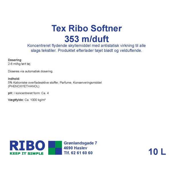 Tex Ribo Softner 353 med duft 10L