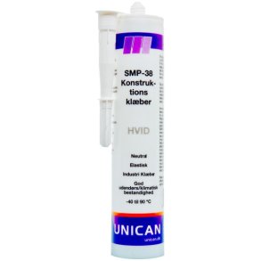 SMP-38 Konstruktionskl�ber Hvid 290 ml. patron