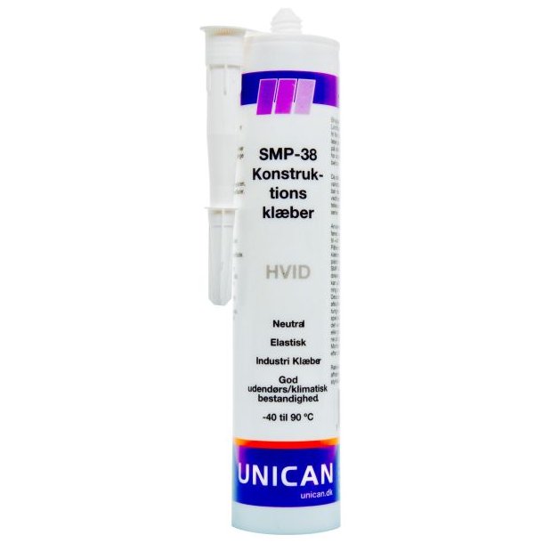 SMP-38 Konstruktionskl�ber Hvid 290 ml. patron