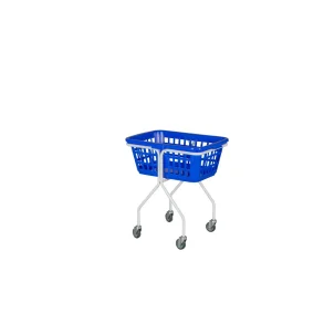 Vaskerivogn Firkantet - m/Bl� kurv 55 ltr.