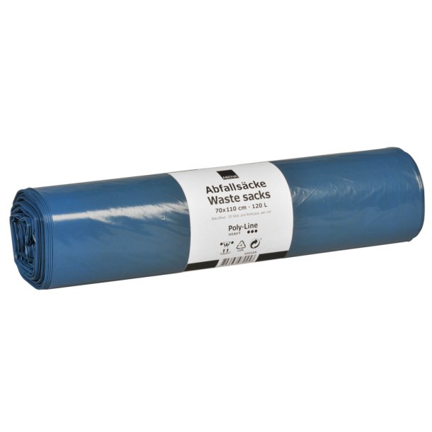 Sk, Abena Poly-Line Supersk, 100 l, bl, LLDPE/regenerat, 70x110cm