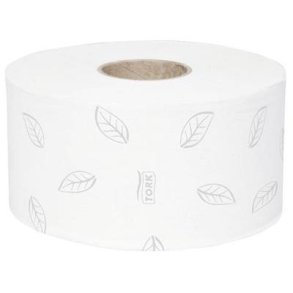 Jumborulle, Tork T2 Advanced, 2-lags, hylse 59mm, hvid, 9,70 cm x 1 x 12