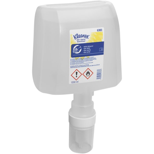 Hnddesinfektion, Kleenex, GEL - med pumpe, 1,2L passer til dispenser 119525