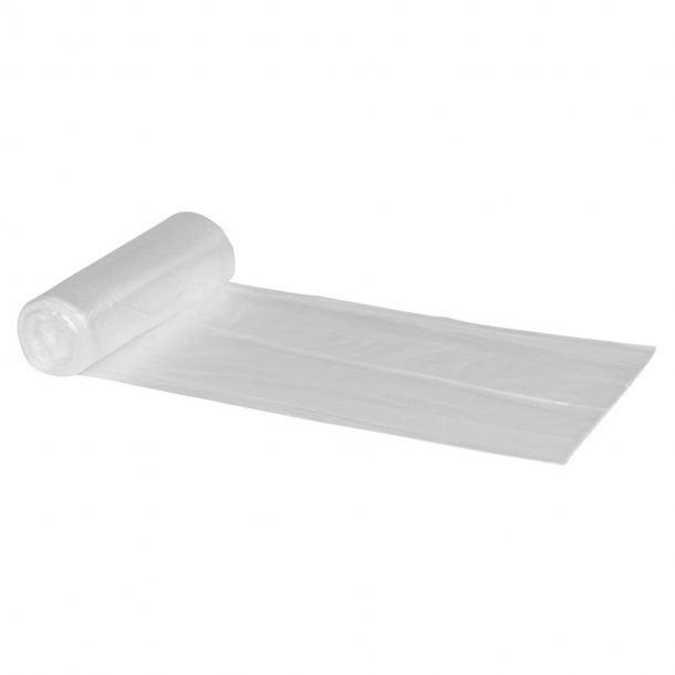 Pose, Poly-Line, HDPE, transparent, foldet til 18 cm, med tryk, 7 my, 60x70 cm, 45L, 50stk/rl