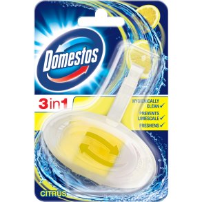 WC frisker, Domestos, Citrus Frisk, 3-i-1, gul 1x12