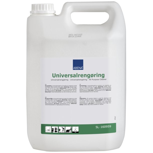 Universalrengring, Abena, uden farve og parfume, 5 l