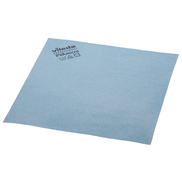 Microfiber klud, Vileda, bl, med PVA imprgnering, 35x38 cm, 80% polyester, 20% polyamid, behandlet