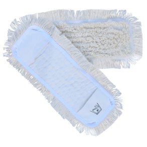 Fugtmoppe, Clean Plus, med lommer, �bne l�kker, hvid, 40 cm