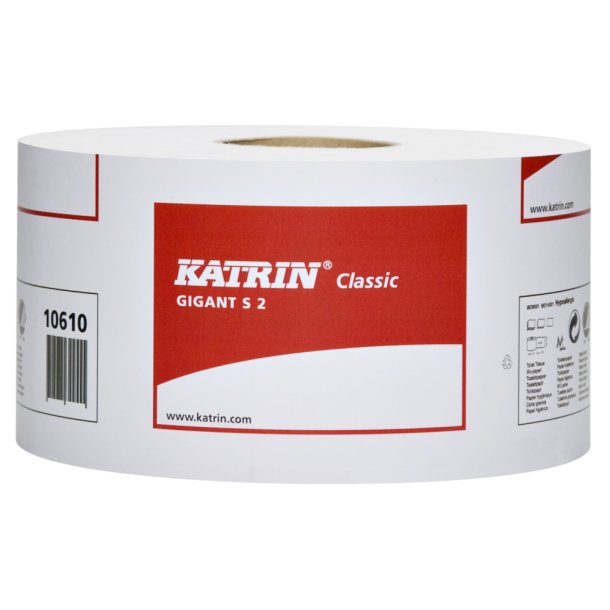 Jumborulle, Katrin Classic, 2-lags, hylse 60mm, hvid, 9,80 cm x 200 m, mini 1 x 12