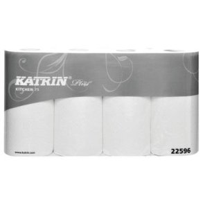 Kkkenrulle, Katrin Plus, 2-lags, hylse 45mm, hvid, 22 cm x 21 m, 76 ark
