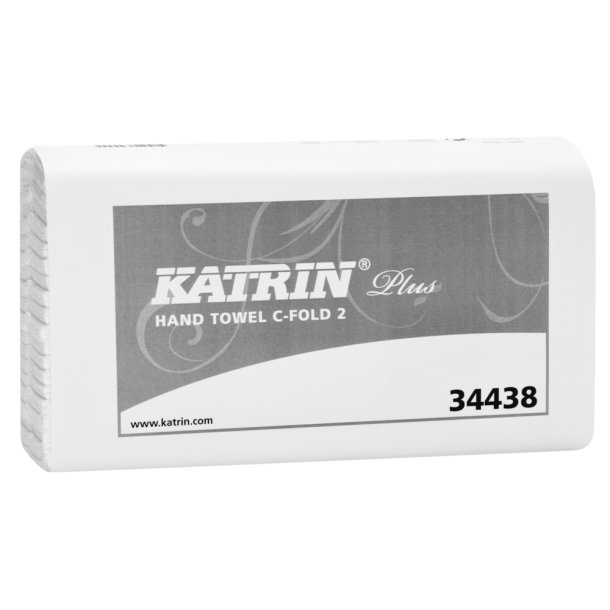 Hndkldeark, Katrin Plus, 2-lags, hvid, B:24 x L:33 x D:9,50 cm pr. 1.000 stk