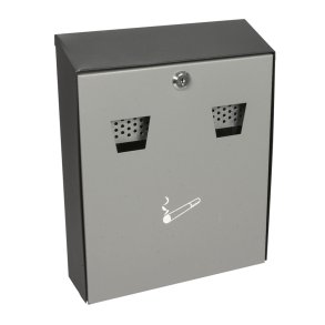 Askeb�ger, klar til v�gmontering, brandsikker, metal inderbeholder, sort og gr�