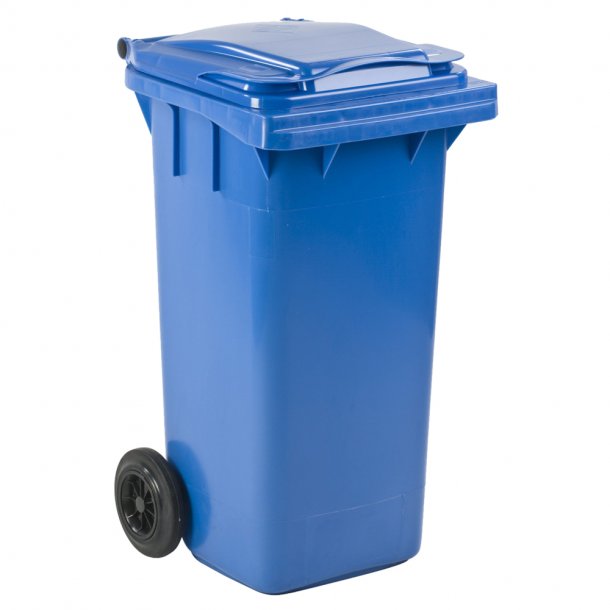 Affaldscontainer, 120 l, bl, UV-resistent