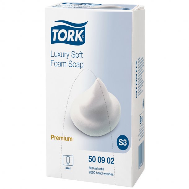 Skumsbe, Tork S3 Premium, uden farve med parfume, 800 ml