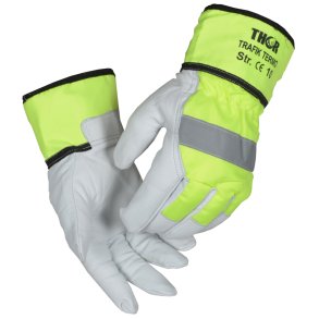 Gedeskinshandske, THOR Trafik Termo, gul, trafik, 1x12 vintermodel, 10