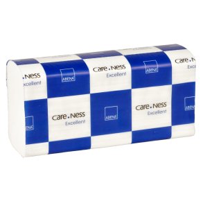 H�ndkl�deark, Care-Ness Excellent, nonstop, 2-lags, hvid, B:23,50 x L:24 x D:8 cm pr. 1.000 stk