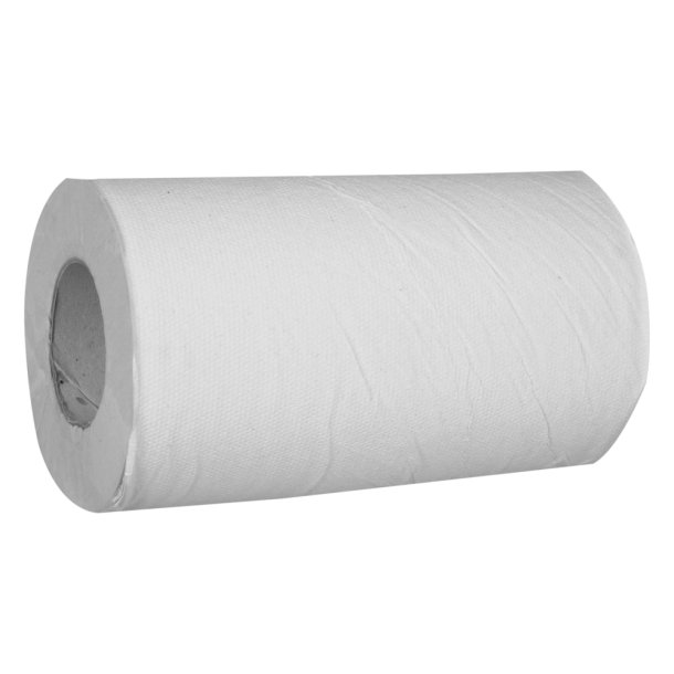 Hndklderulle, Care-Ness Classic, 1-lags, med hylse, hvid, mini, 20,30 cm x 120 m