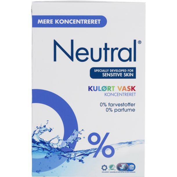 Vaskepulver, Neutral, kulrt og hvidt, uden farve og parfume 1 x 5,27 kg.