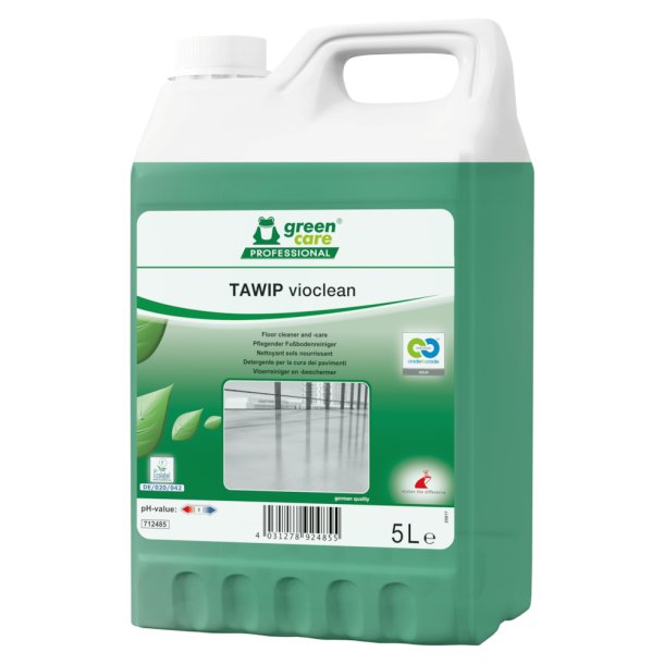 Gulvrengring, Tana Green Care Tawip Vioclean, med farve og parfume, 5 l