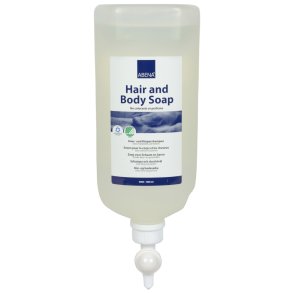 Hr og bodyshampoo, Abena, uden farve og parfume, 1000 ml